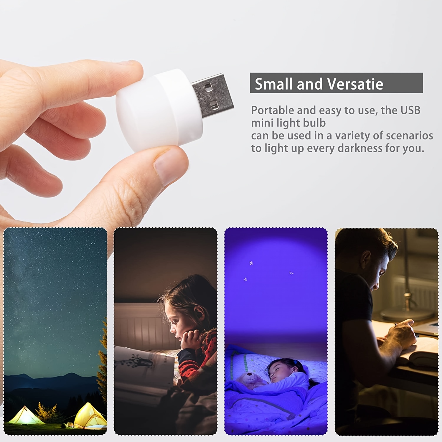 Portable Mini USB LED Bulb Lamp - 1 Watt