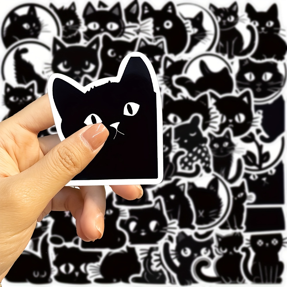 Cute black cat cartoon' Sticker