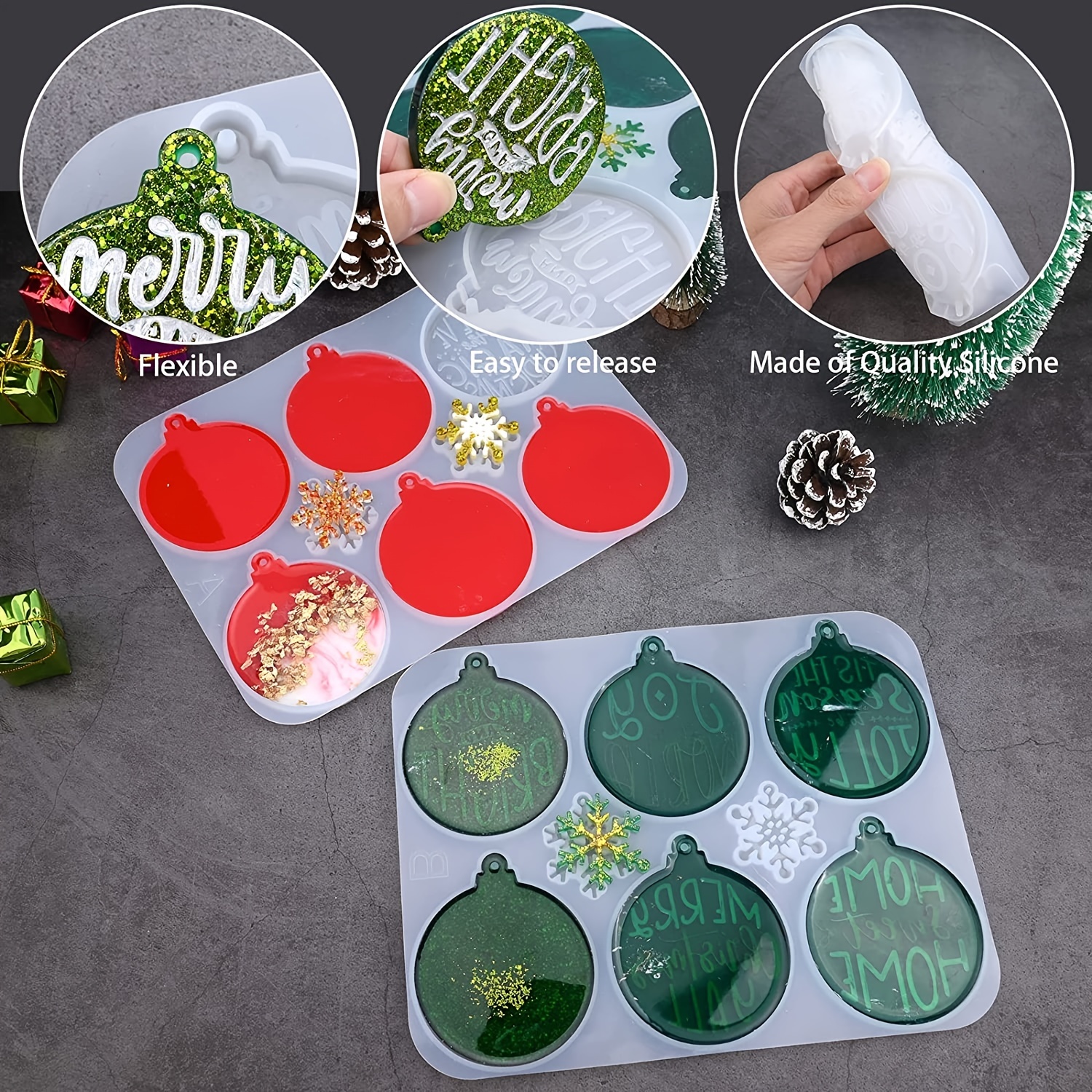 Create Unique Christmas Ornaments With This Ice Cube Mold! - Temu