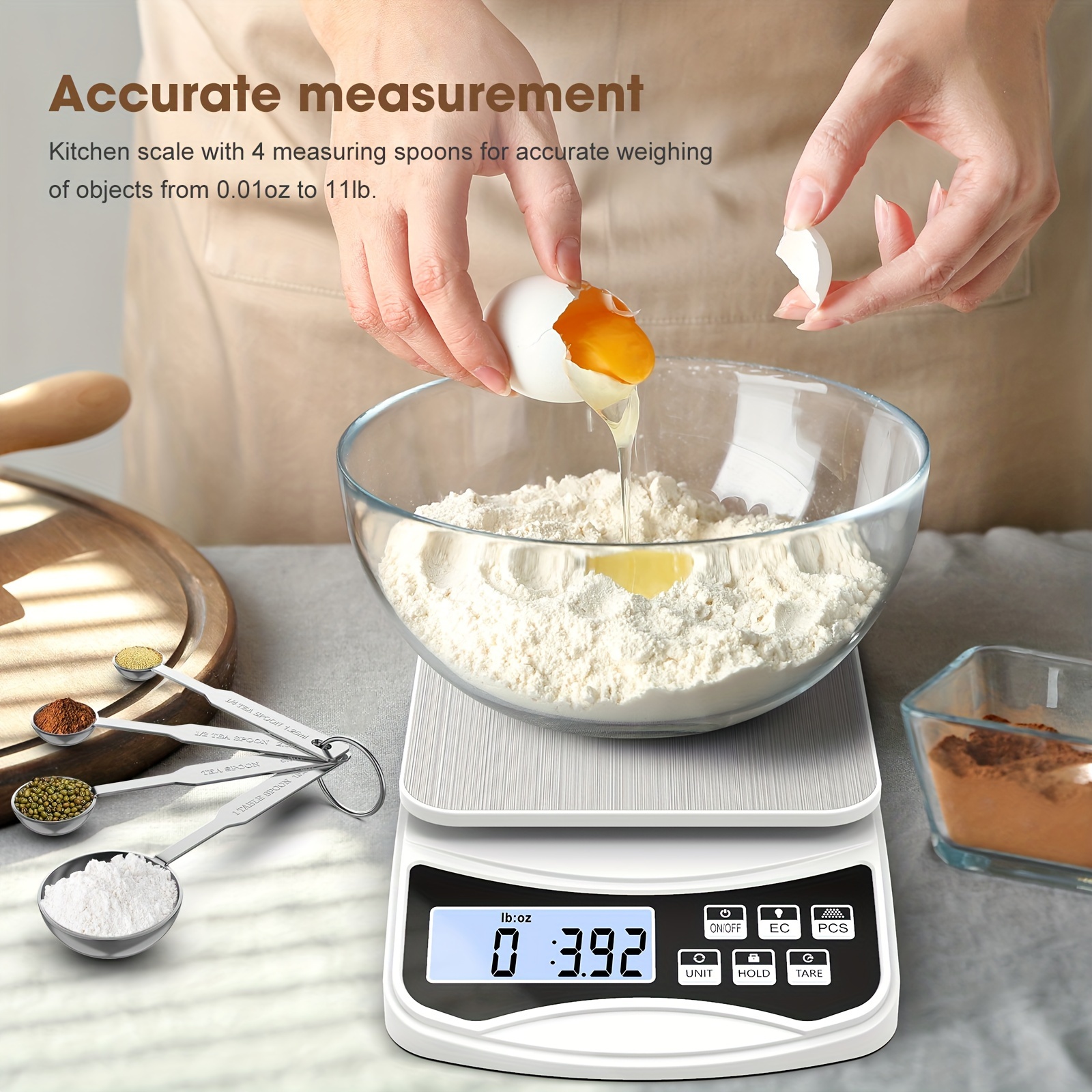 Digital Kitchen Scale, 3000g 0.01oz/ 0.1g Pocket Cooking Scale