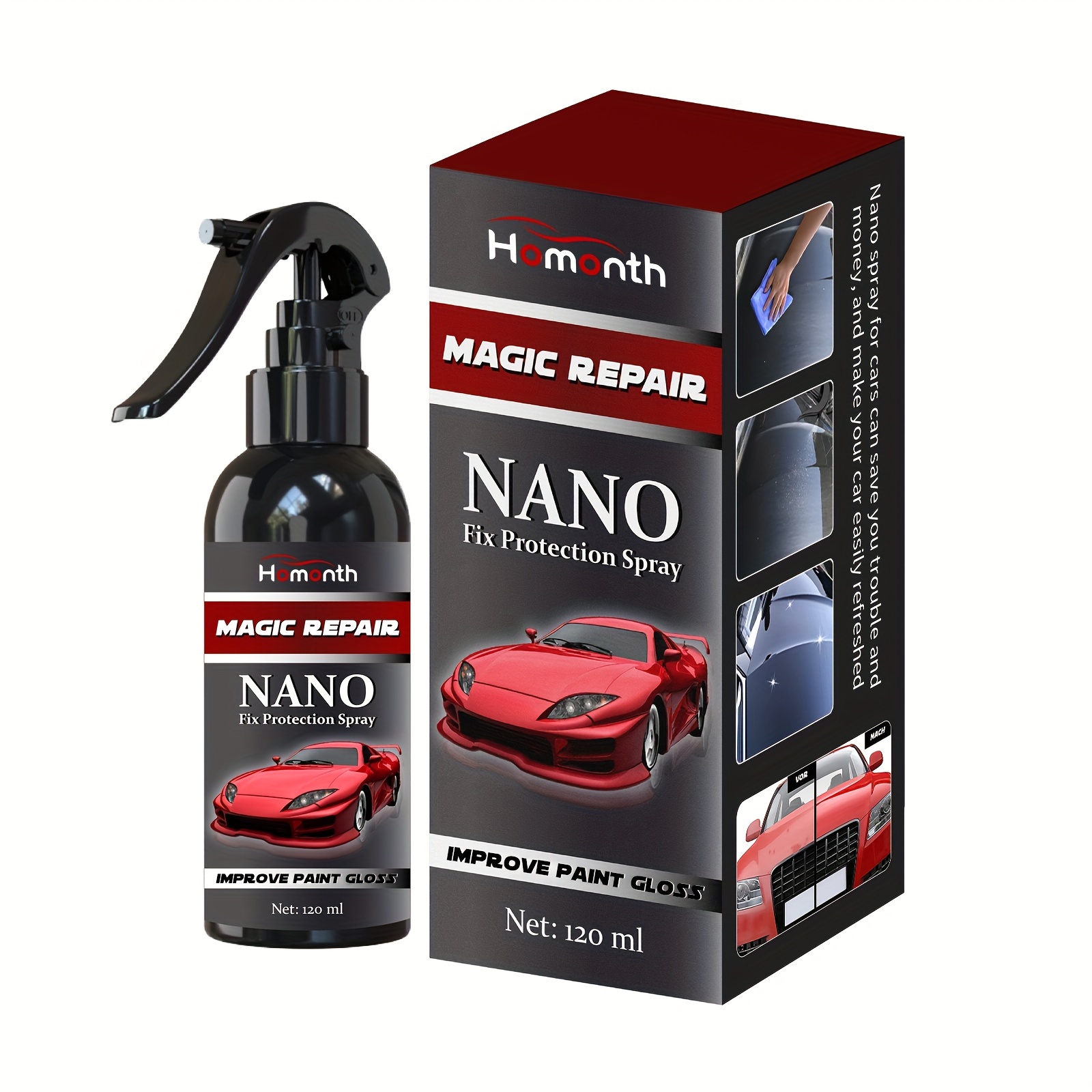 2×Auto Car Scratch Coating Agent Repair Nano Spray Oxidation Liquid Ceramic  Coat