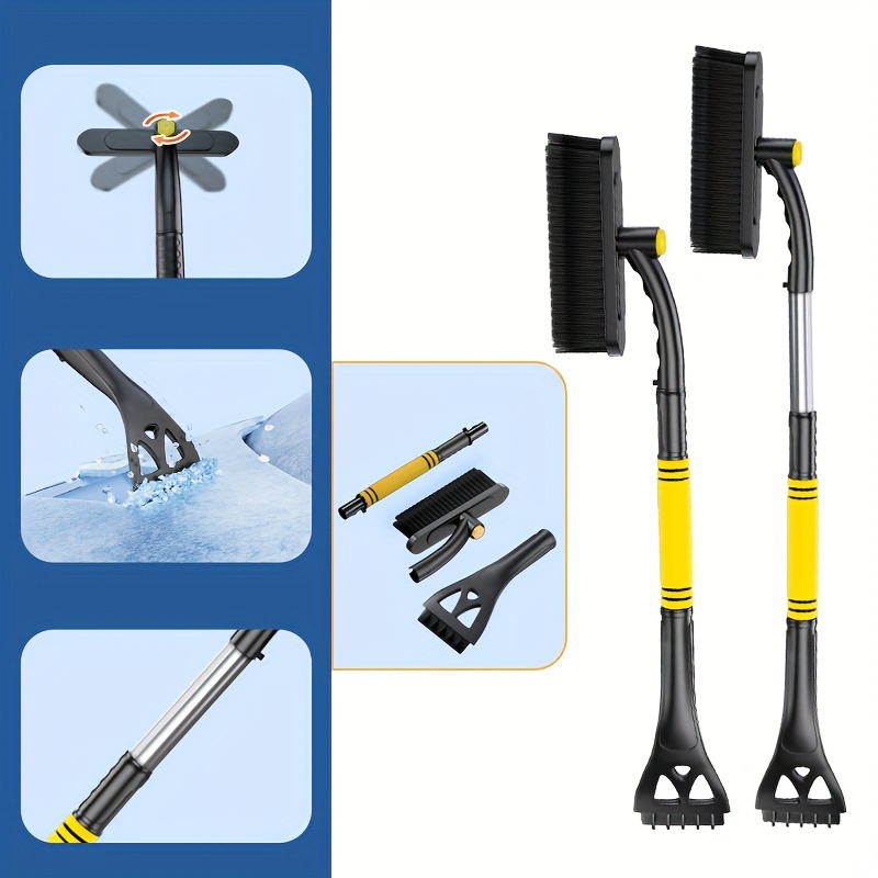 multifunctional car snow shovel pp material non electric front position snow scraper and deicing tool black 0