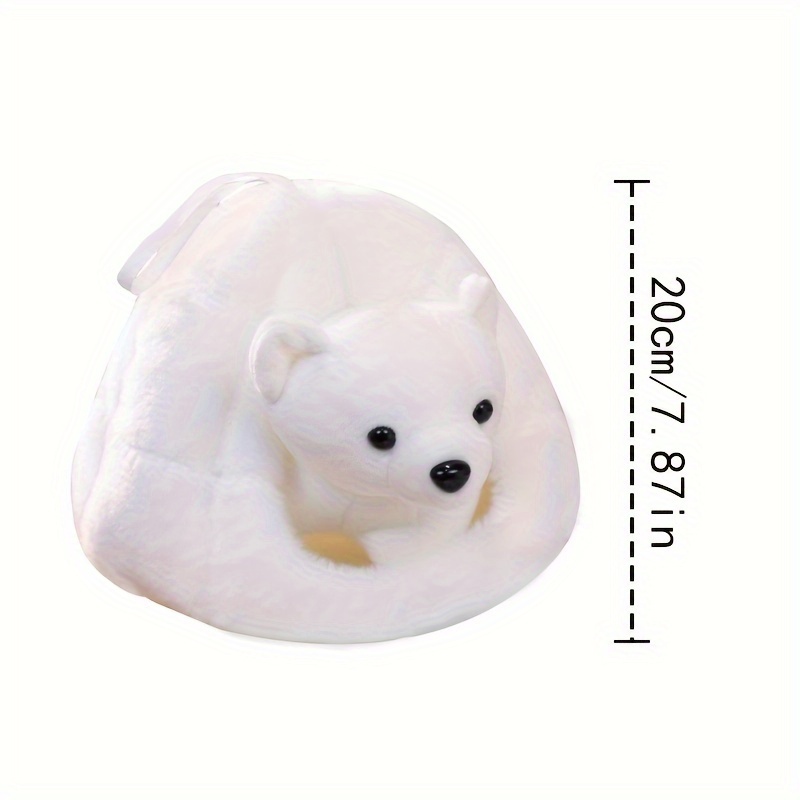 Creative Snow House Plush Doll Cute Polar Bear Plush Toy Adorable Penguin  Stuffed Animal Toy Soft Animal Doll Pillow Accompany Doll For Friends Birthd