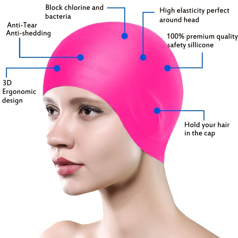Bonnet de bain, chapeau de natation Protection d'oreille 3d pour
