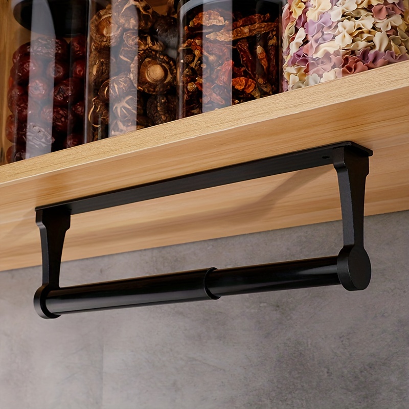 Aluminum Paper Towel Holder Wall Mount Under Cabinet Storage Rack