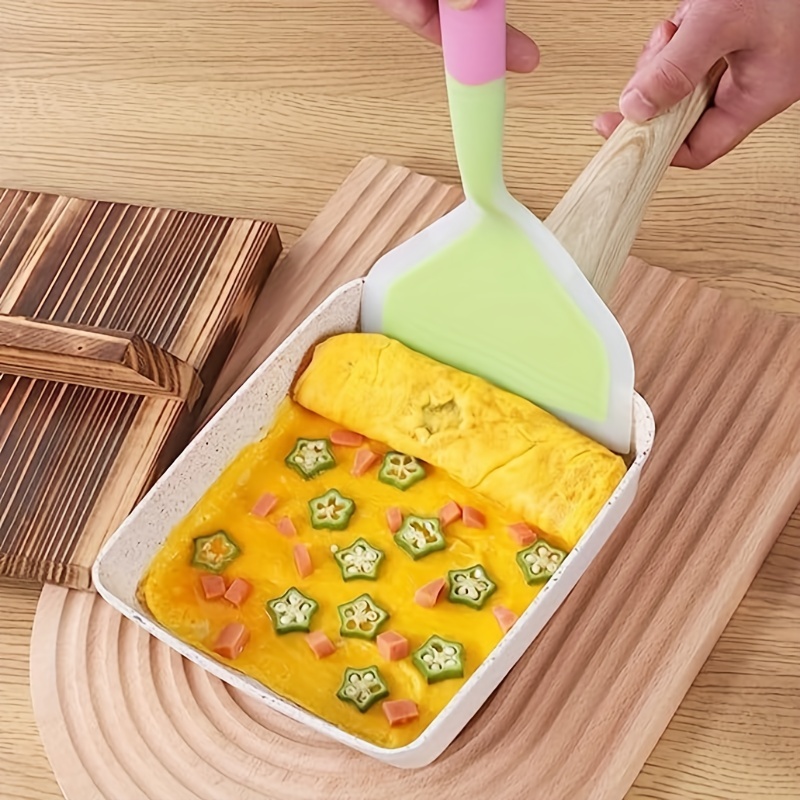 1pc, Japanese Omelette Pan (15.24cmx17.78cm), With Heat Resistant Handle,  Non-Stick Tamagoyaki Pan, Square Egg Frying Pan, Daily Cookware, Kitchen
