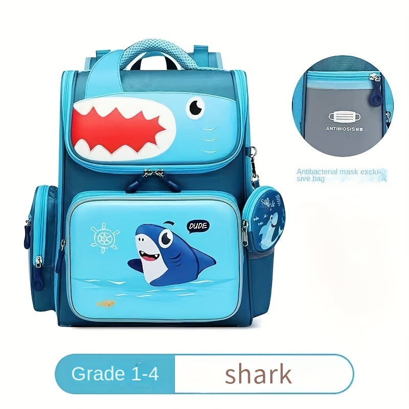 Kids 3D Cartoon Backpack Spine Protection Waterproof Backpack