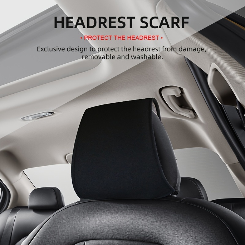 Car Seat Cover Headrest Cover Seat Headrest Elastic Cover - Temu
