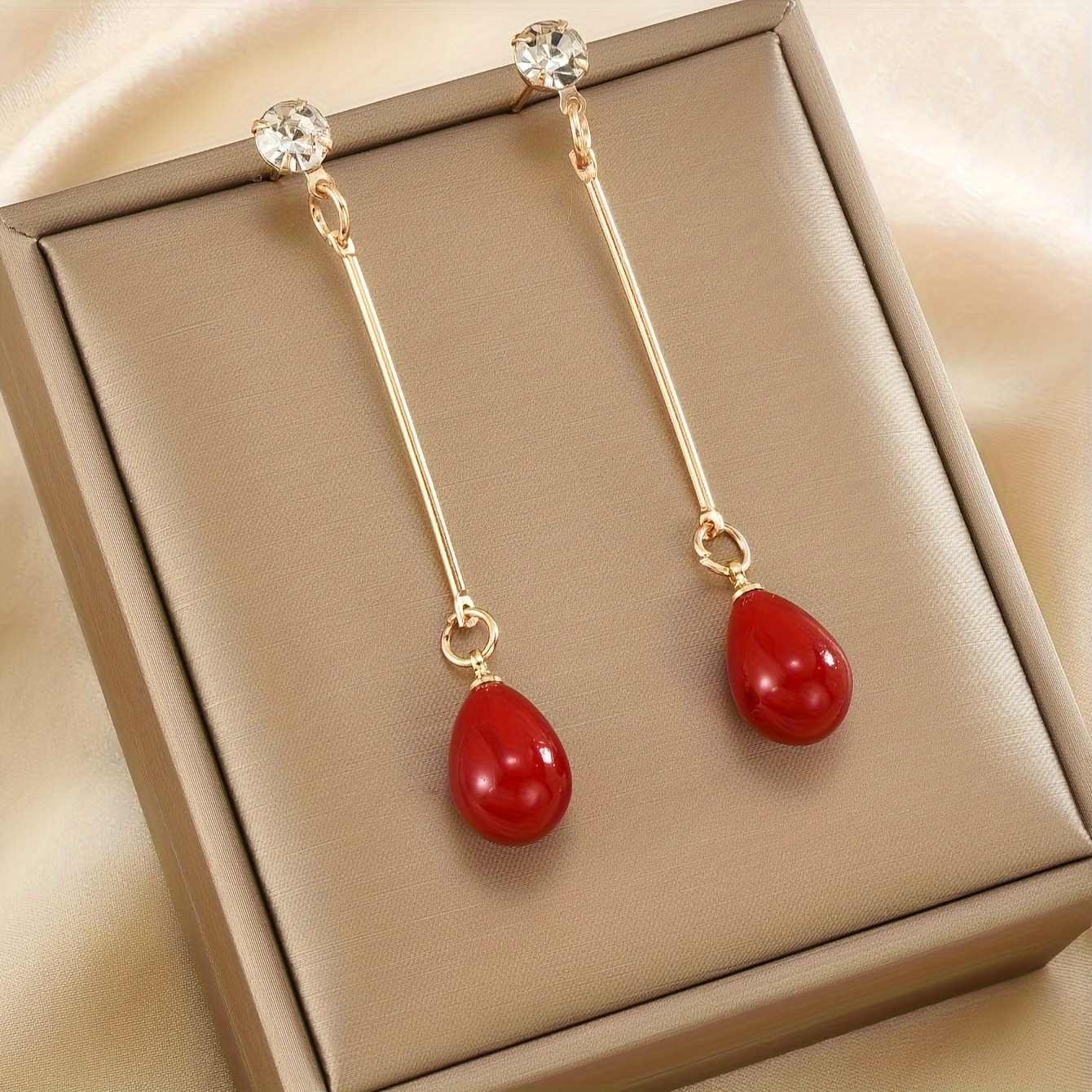 Faux Pearl Long Dangle Earrings Great Gift