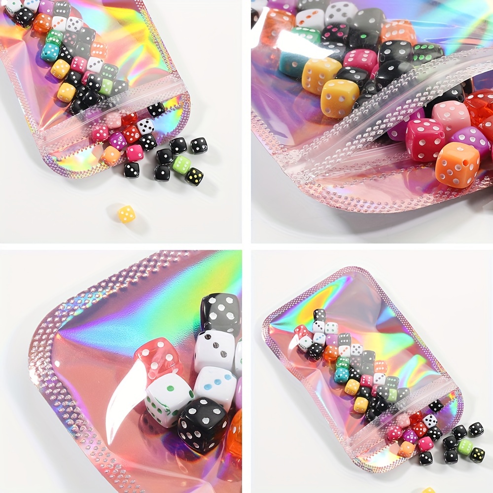 Self Sealing Opp Bags Pouches Laser Iridescent Zip Lock - Temu