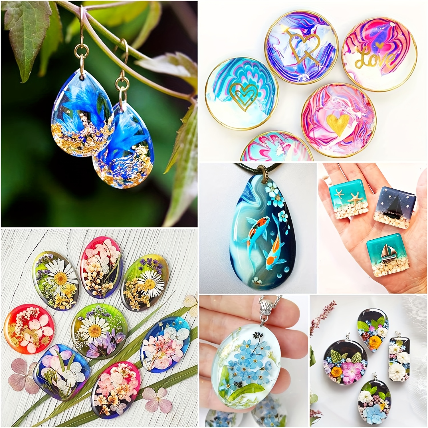 Jewelry Resin Molds Pendant Silicone Molds For Epoxy Resin - Temu