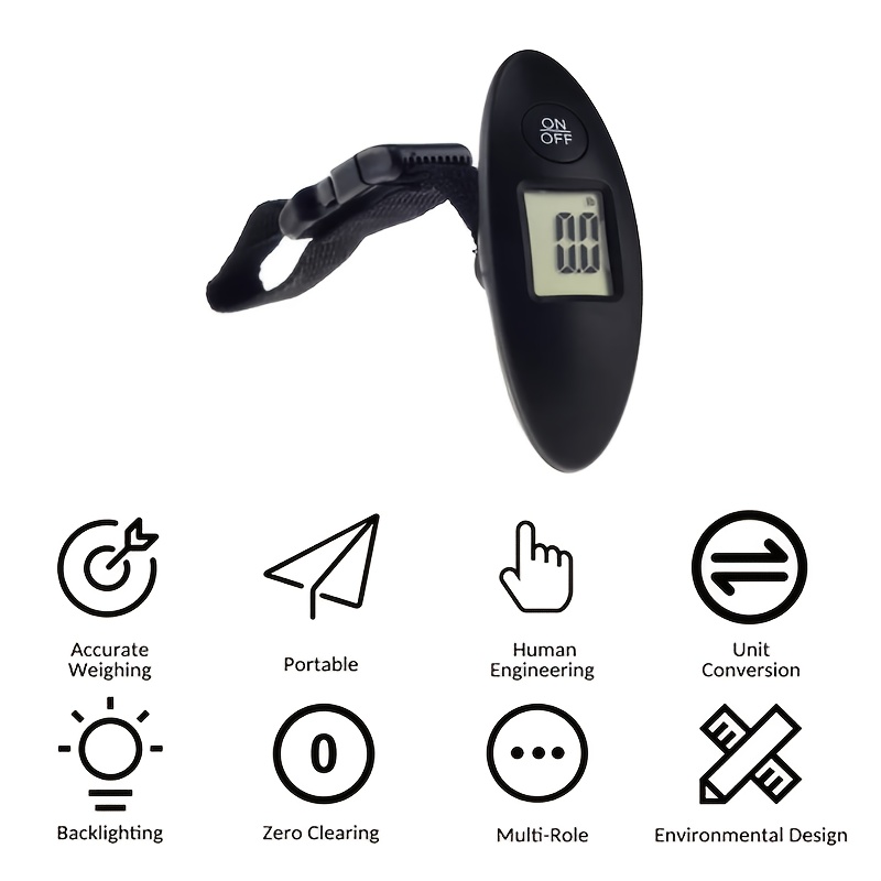 Lcd Digital Electronic Luggage Scale Portable Suitcase Scale - Temu