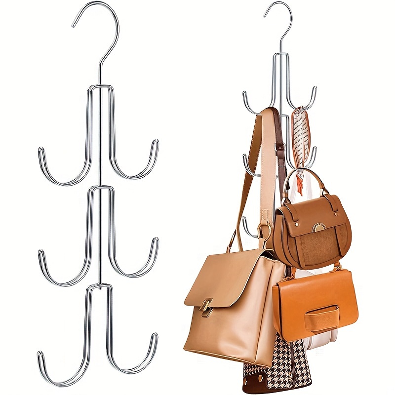 3PCS Purse Handbag Hangers Holder Plastic Space Saving Hangers