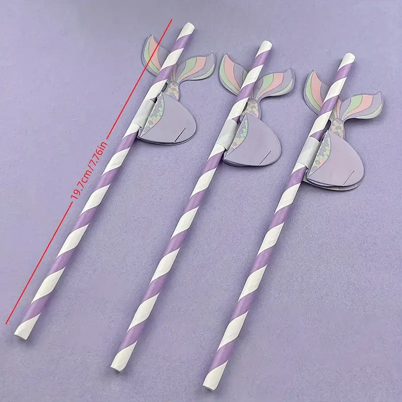 Disposable Degradable Purple Mermaid Straws - Perfect For Summer Pool  Parties, Weddings, Birthdays & Hawaiian Themed Events! - Temu