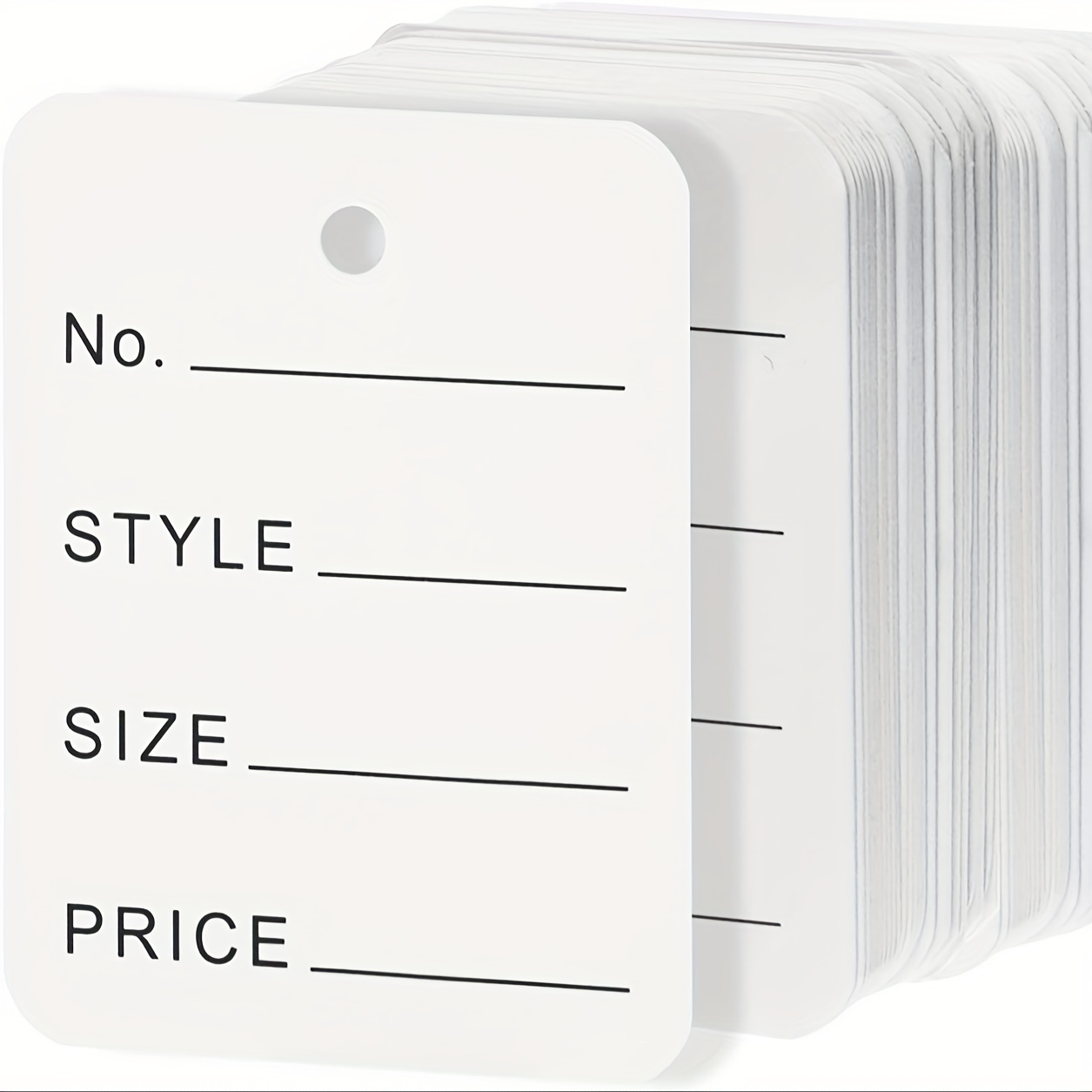G2PLUS 1000 Pcs Price Tags, Clothes Size Tags Coupon Tags Making Tag White Store Tags Clothing Tags, 1.94 x 1.38