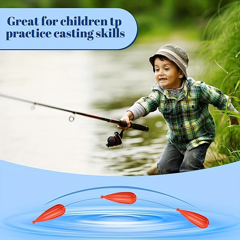 6pcs/set Fishing Practice Plugs 6 Mixed Sizes Orange Bait Casting Practice  Plug For Kids Improving Casting Skills (1/5 Oz, 1/4 Oz, 3/8 Oz, 2/5 Oz, 1/3