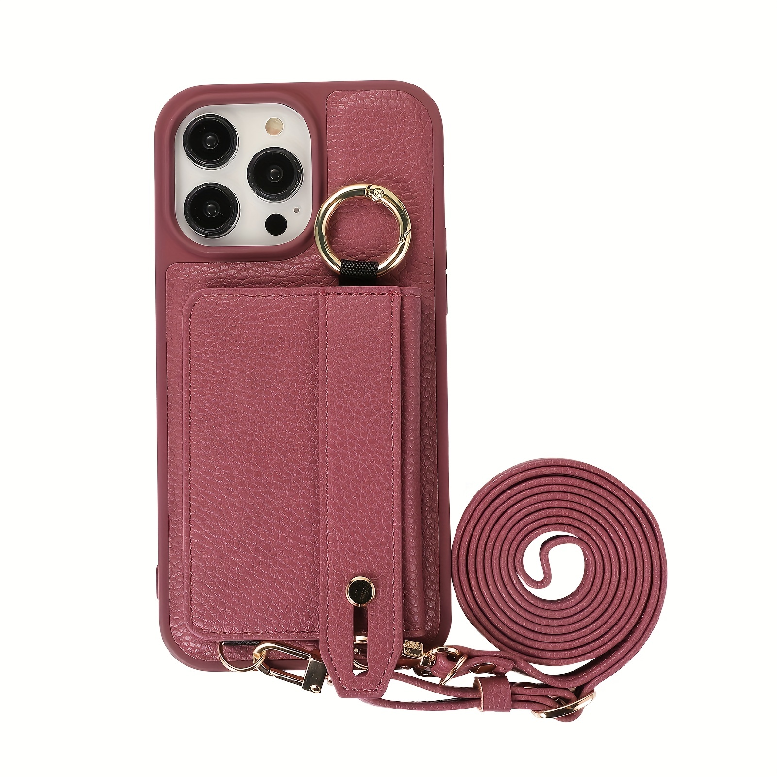 Étui à cordon lisse rouge cool pour iPhone 15 Plus