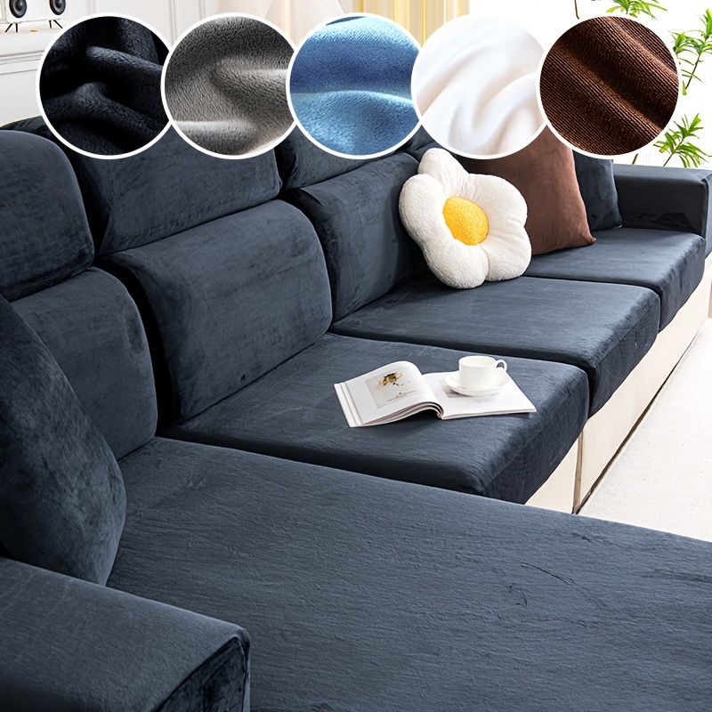 Soft Stretchy L shaped Sofa Cushion Covers Comfortable - Temu