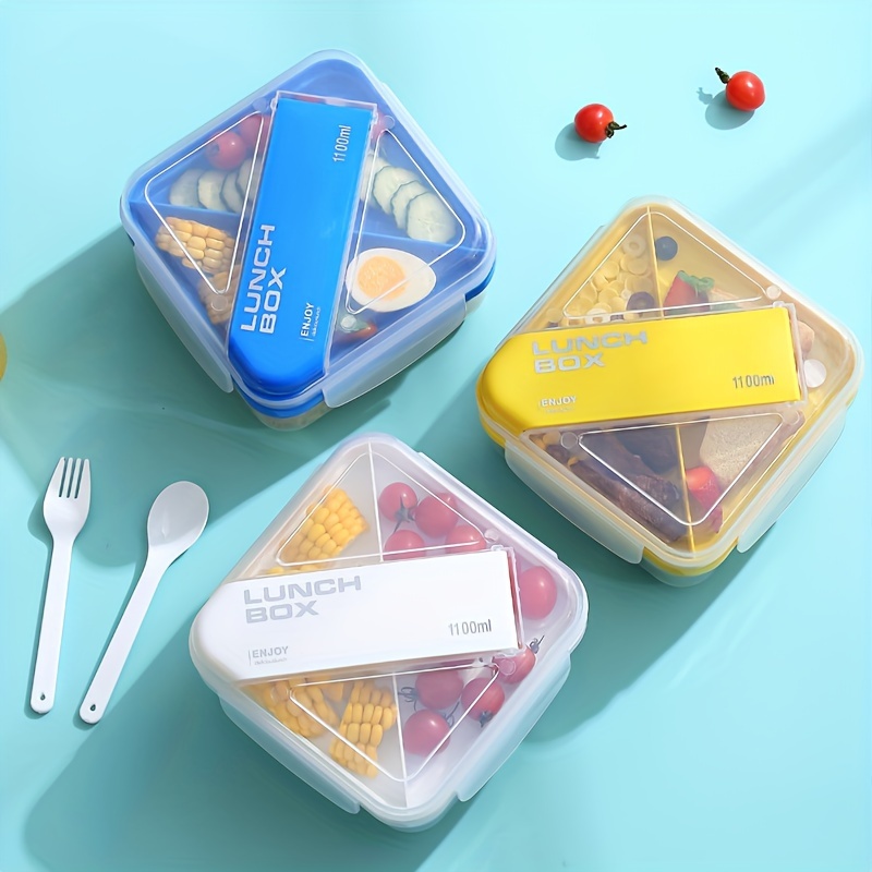 Multi-color Reusable Bento Box With Tableware, Square Microwave Bento Box,  Leak Proof Food Container, Outdoor Portable Bento Box, Suitable For  Teenagers And Office Workers In Schools, Cafeterias, Off Campus, Kitchen  Supplies 