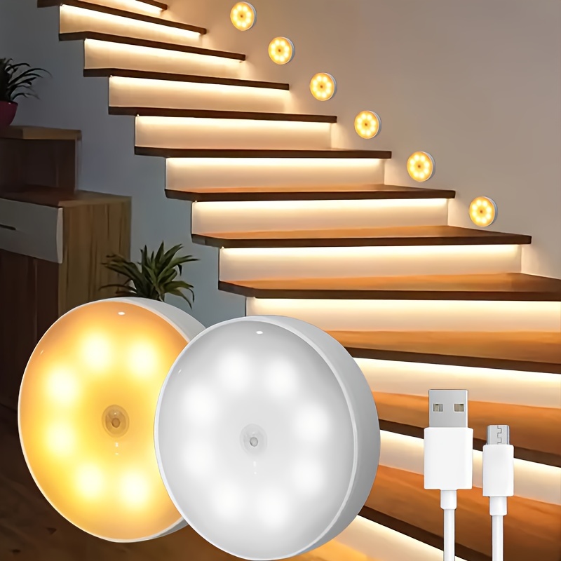 1-teiliges LED-Nachtlicht Mit Handbewegung, Induktionskabinettlicht Für Den  Menschlichen Körper, Intelligente Treppe, USB-Ladelicht Am Bett,  Streifenröhre - Temu Germany