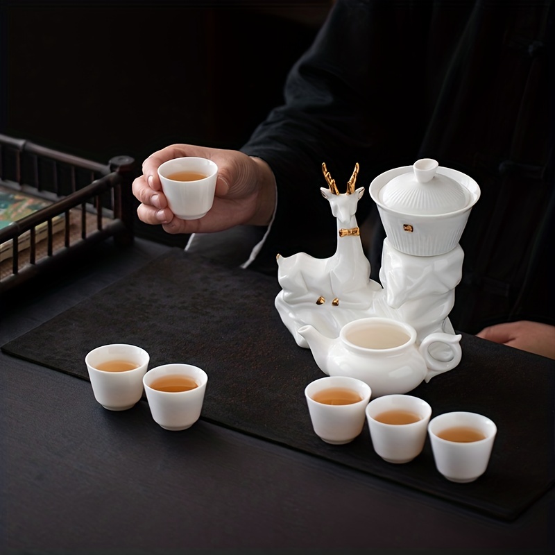 Experience the Beauty of Chinese Tea Set with Our White Suet Jade