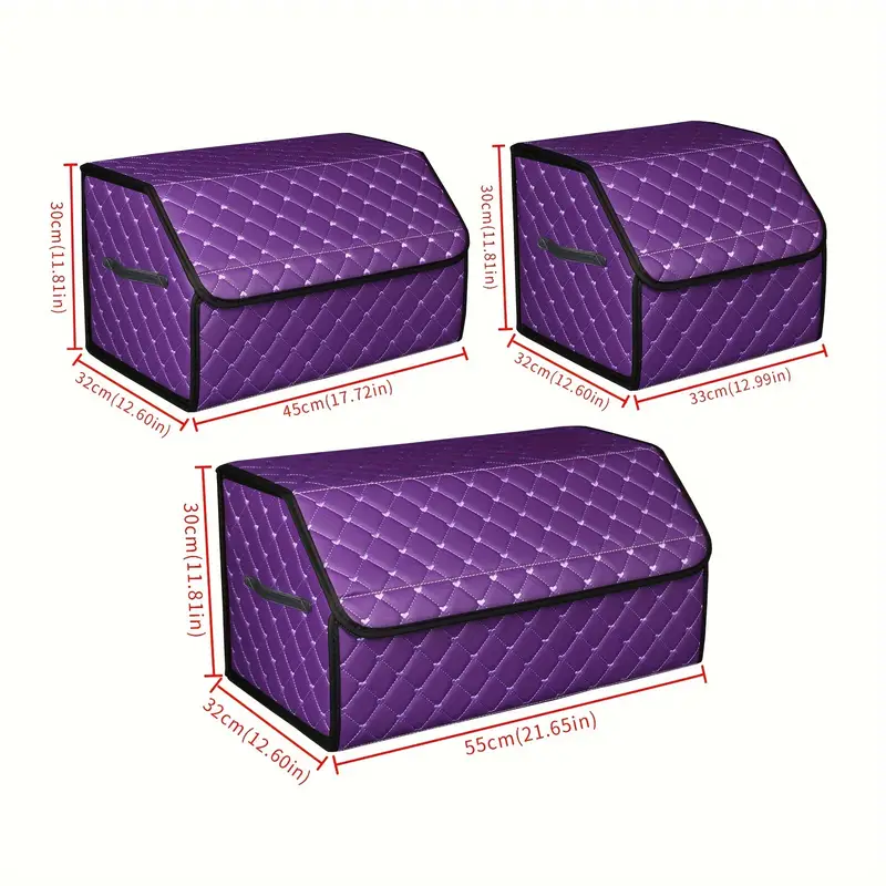Purple Car Trunk Organizer Storage Box Foldable Auto Trunk - Temu