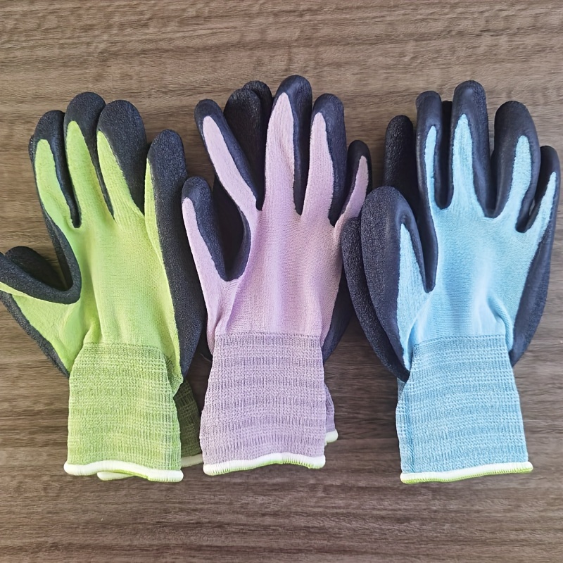  3 pares de guantes de jardinería para hombres, súper ligeros y  transpirables, guantes de jardín para hombre, guantes con revestimiento de  poliuretano para trabajo general (L, rojo) : Patio, Césped y