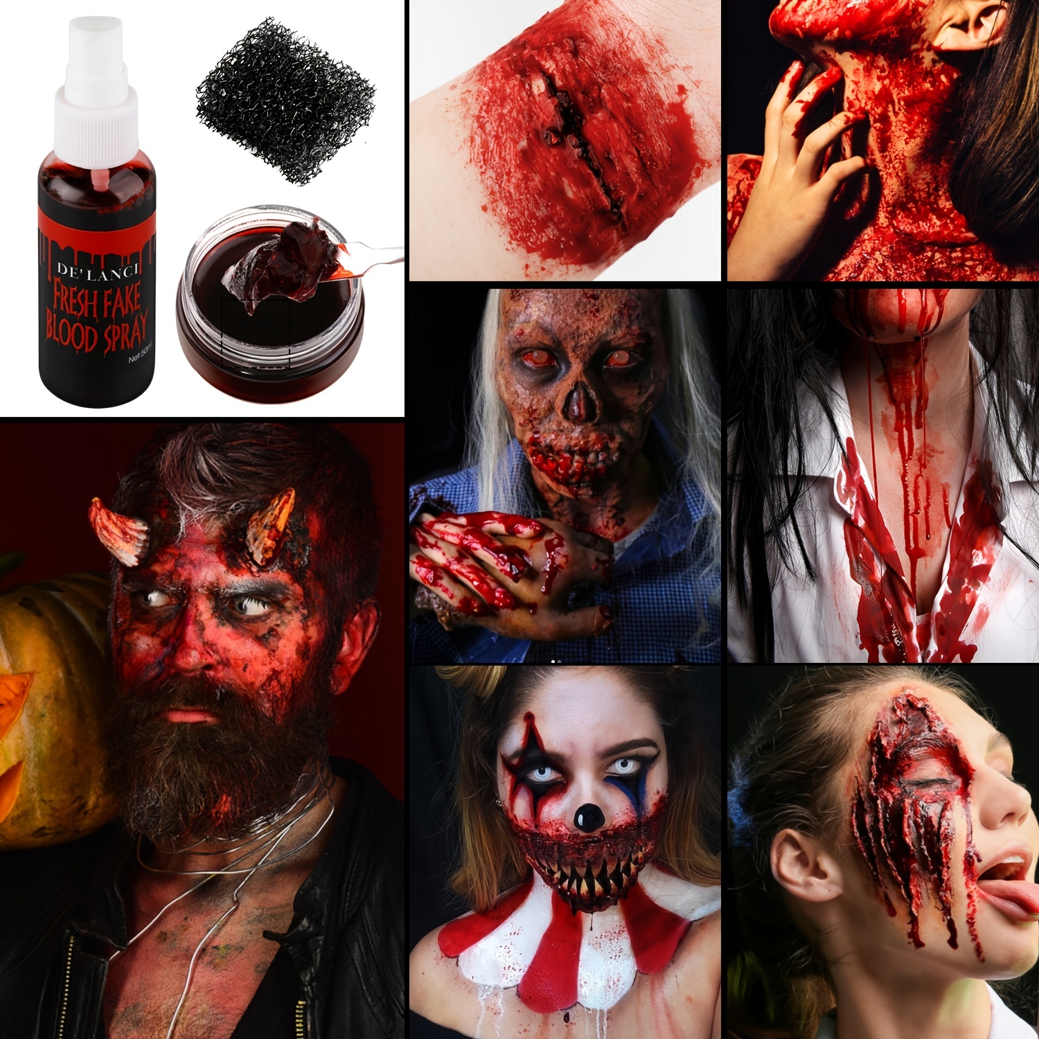 Fake Blood Gel Realistic Sfx Fake Blood Makeup Washable Fake - Temu