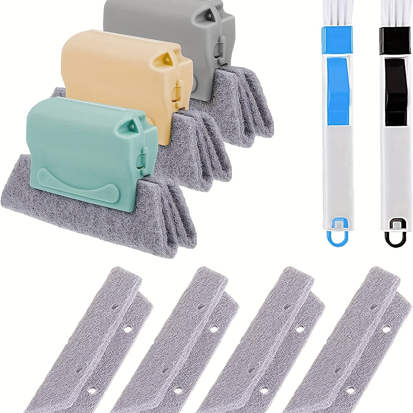 Window Door Track Cleaning Brush Gap Groove Sliding Dust Cleaner Magic Pads  US
