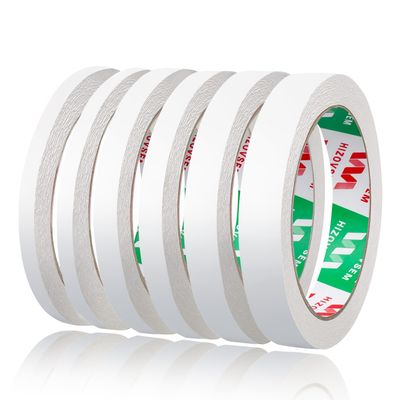 6 rolls double sided tape for arts crafts photography scrapbooking tear by hand paper backing width 6mm 9mm 12mm 15mm
