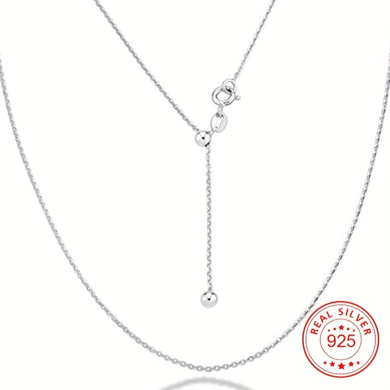 925 Sterling Silver Necklace Female Silver Chain Without Pendant 925  Clavicle Chain Naked Chain Galaxy Chain Thin Chain Stacked - Temu