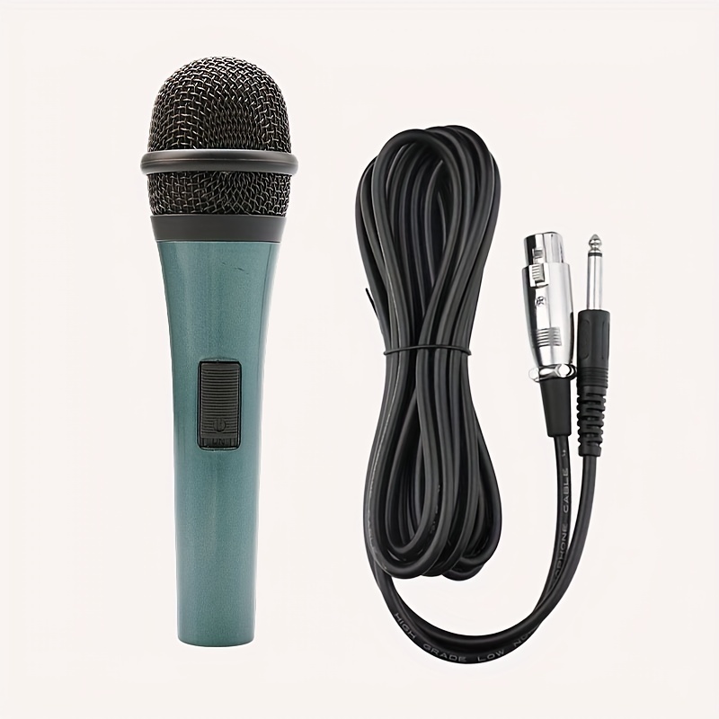 Heikuding Micrófono Profesional Dinámico De Karaoke Para Cantar Con Cable  XLR De */9.8FT Para Altavoces, Máquina De Karaoke, Amplificador, Mezclador