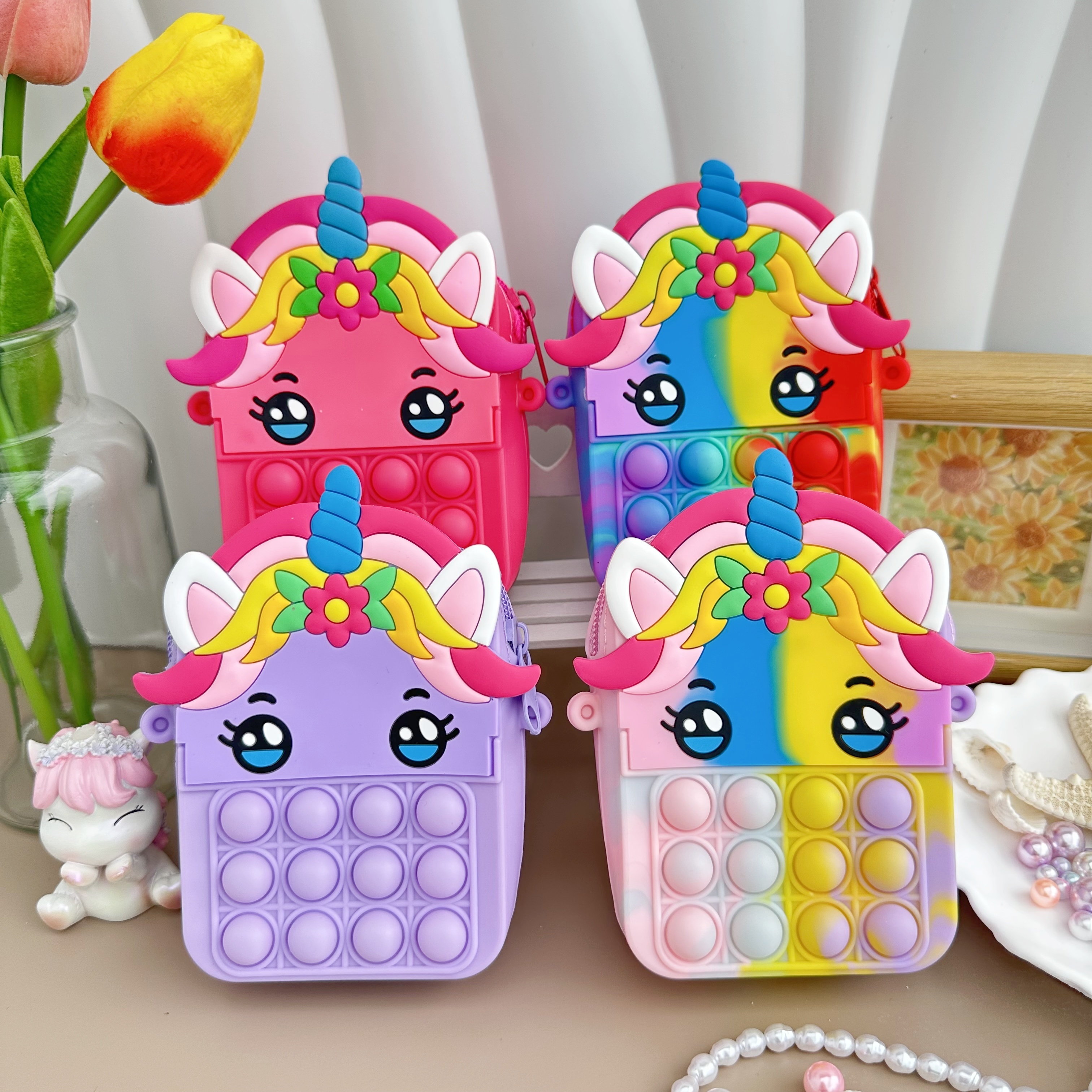 Little Girls Cute Small Unicorn Purse Coins Bag - China Kids Gift and  Fidget Purse price