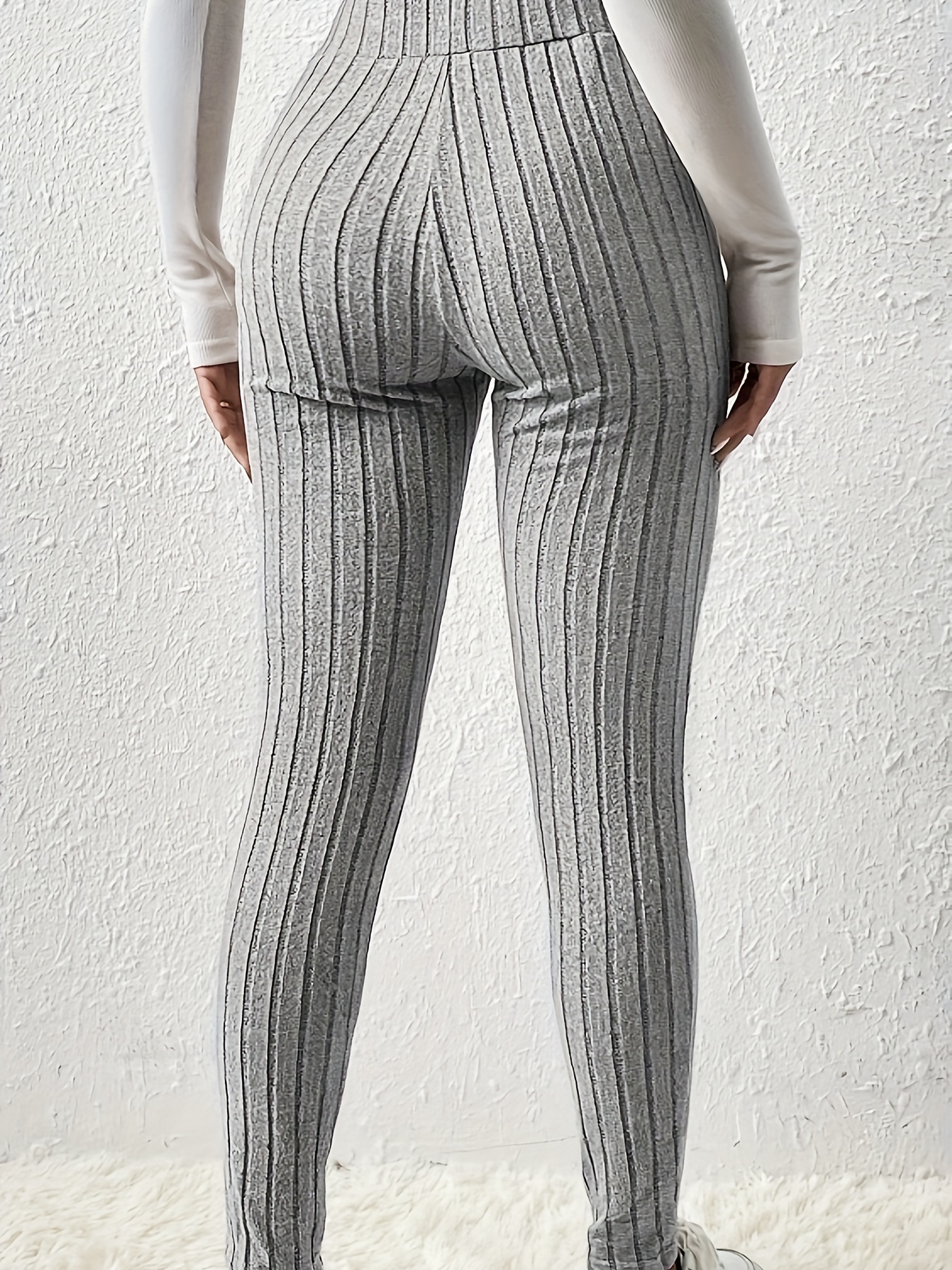 Women's Knit Leggings Silver