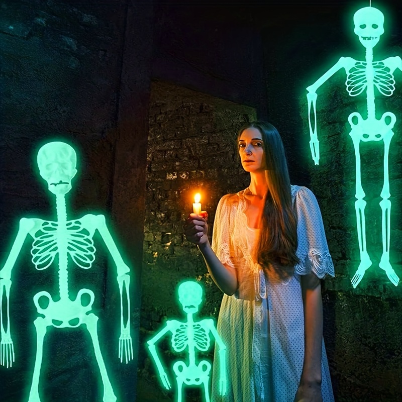 1 Stück Halloween dekoration Leuchtendes Skelett Skelett 35 - Temu
