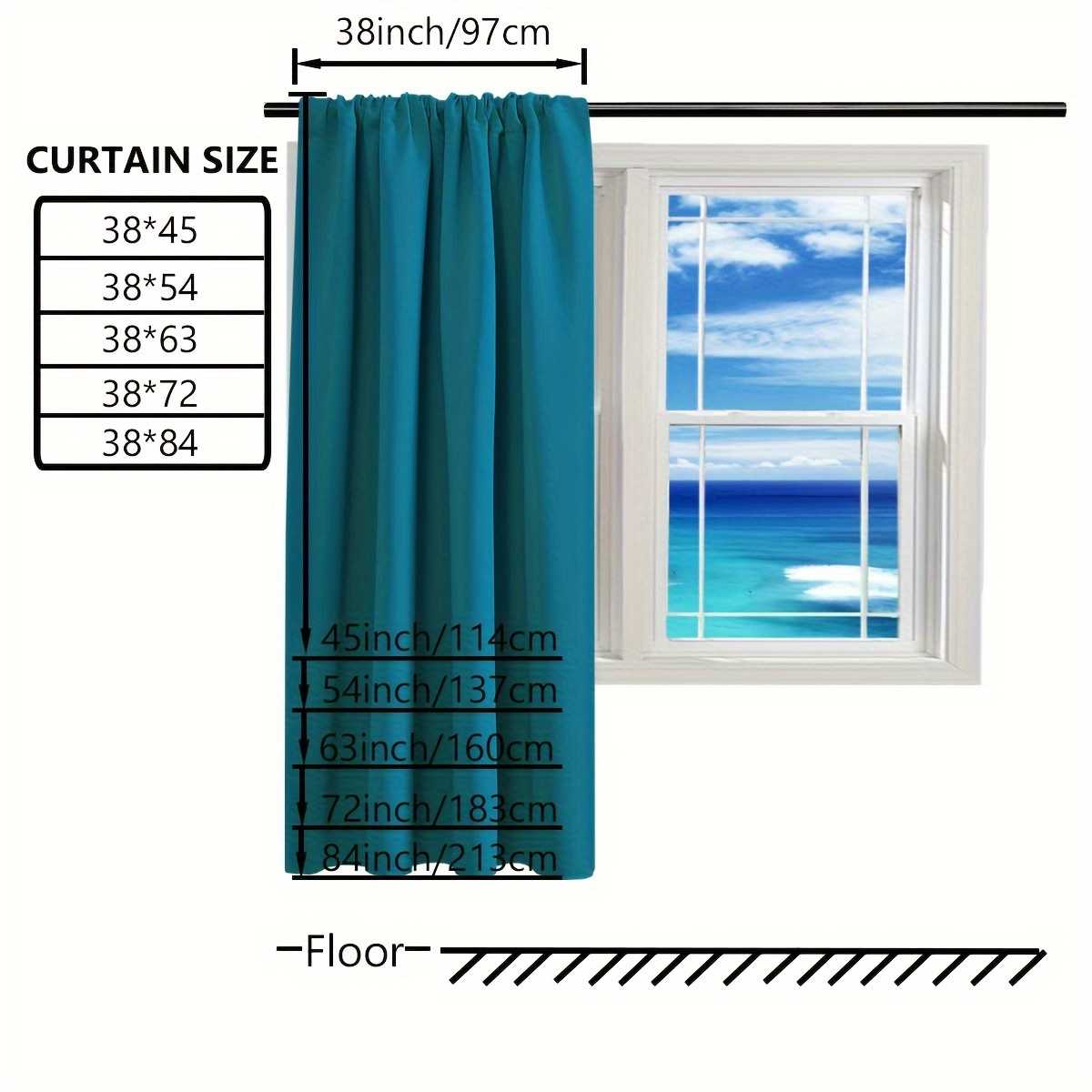 2pc solid color semi shading heat insulating rod curtains - Temu New ...
