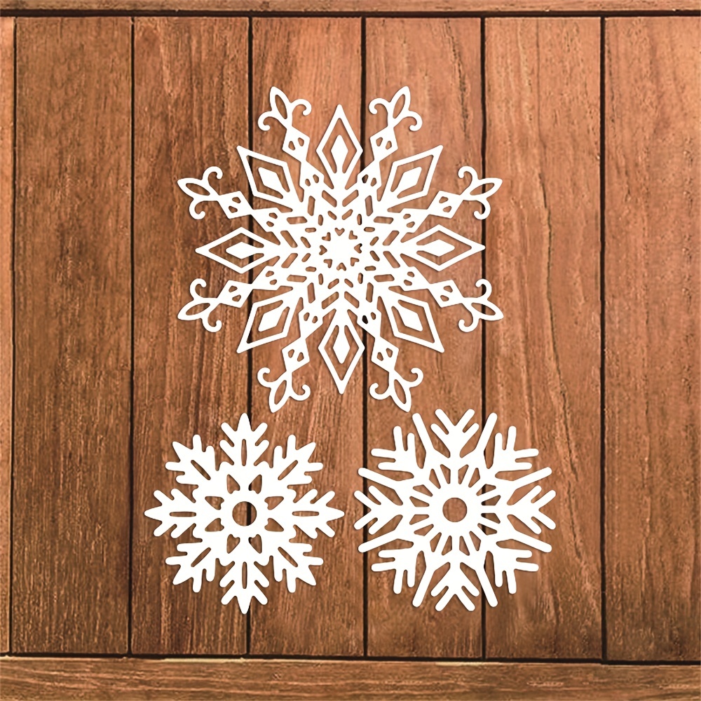 Xmas Snowflakes Wooden Die Cuts Diy Cutting Dies For Card - Temu