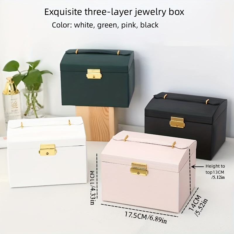 Drawer Type Jewelry Storage Box Multi-layer Jewelry Box With Lock Jewelry  Box
