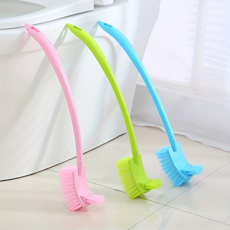 Double-sided Thickened Plastic Toilet Cleaning Brush - Long Handle