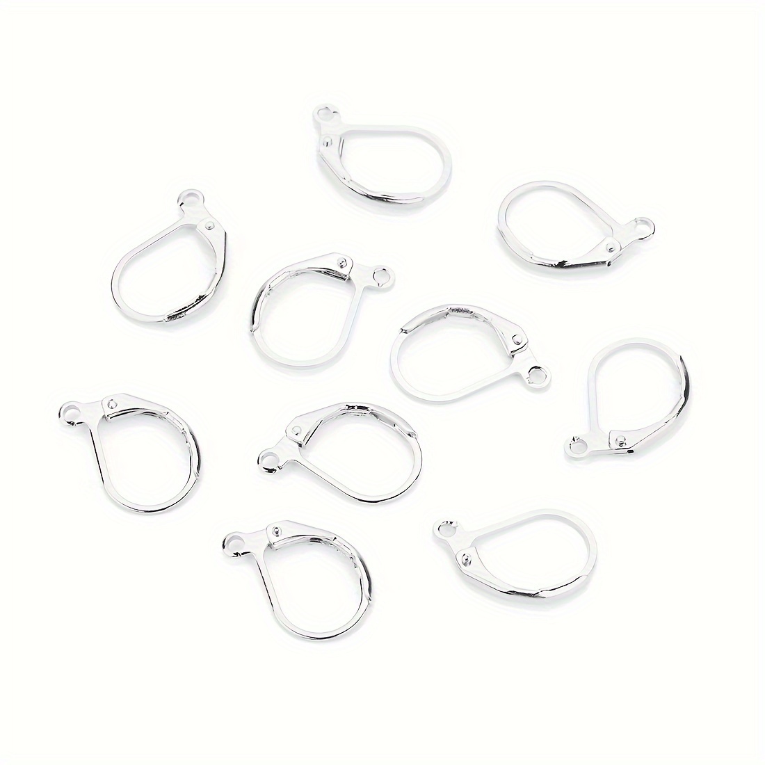 50pcs D-shaped French Style Ear Hook Ear Clip Ear Diy Earrings Jewelry Accessories