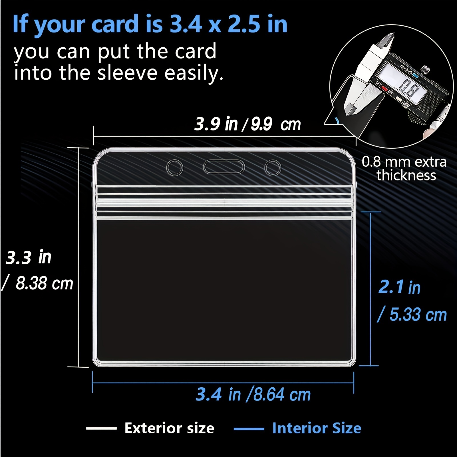 Clear Id Badge Holder With Lanyard, Waterproof Extra Thick Plastic Id Card  Holder With Resealable Zip, Inner Size, Vertical Style - Temu