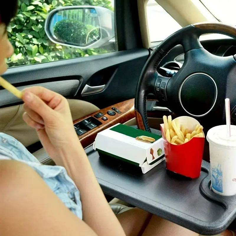 1pc Tragbare Auto Lenkrad Esstisch Halter Auto Laptop Computer Schreibtisch  Halterung Ständer Essen Arbeit Trinken Lebensmittel Kaffee Tablett Bord