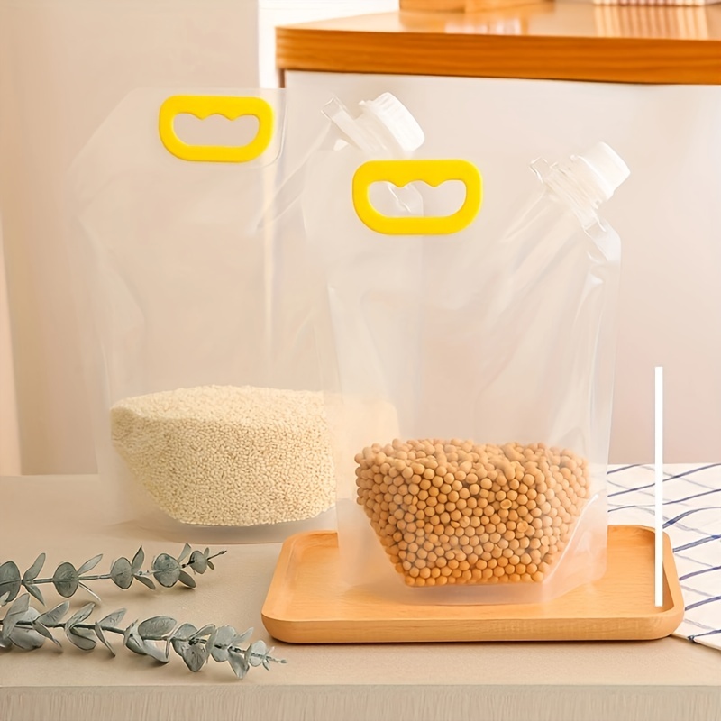 1pc Grain & Cereal Storage Bag With Stand-up/pour Spout Design For