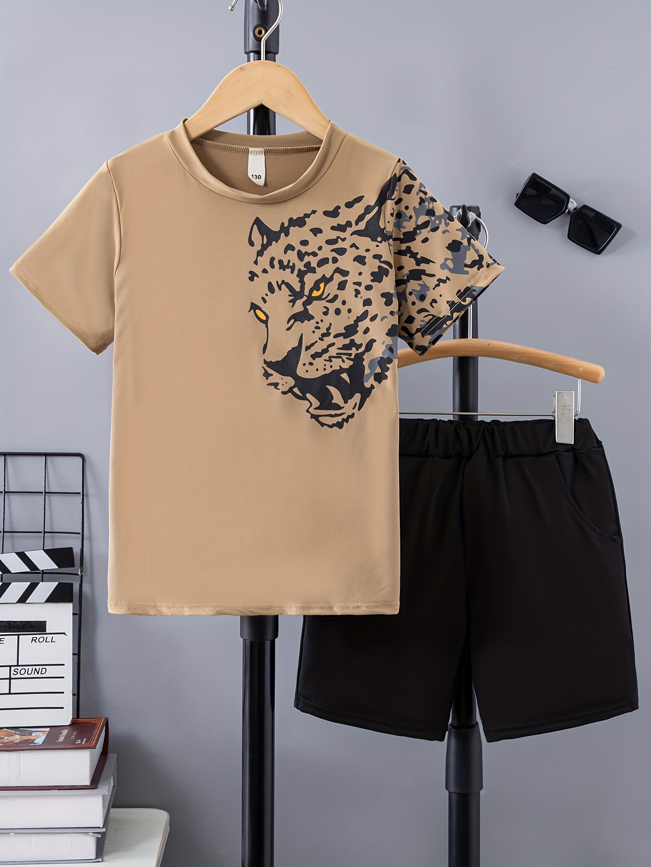 Boys leopard 2024 print shirt