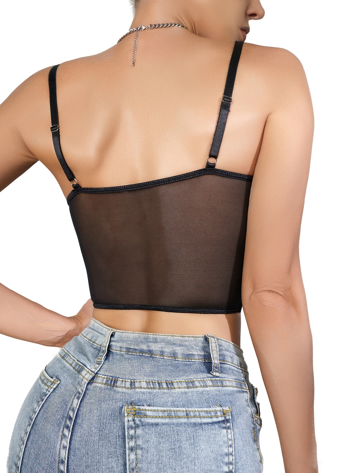 Sexy Crop Tops for Women Adjustable Spaghetti Strap Camisole Tops