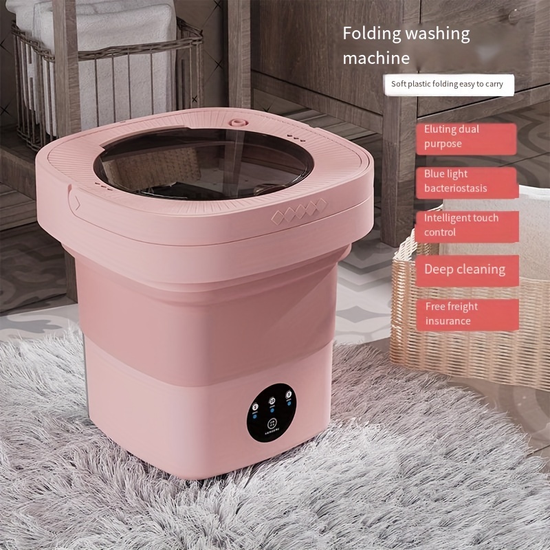 Home Small Folding Washing Machine Student Dormitory Underwear Socks Mini  Cleaning Machine Portable Laundry Bucket