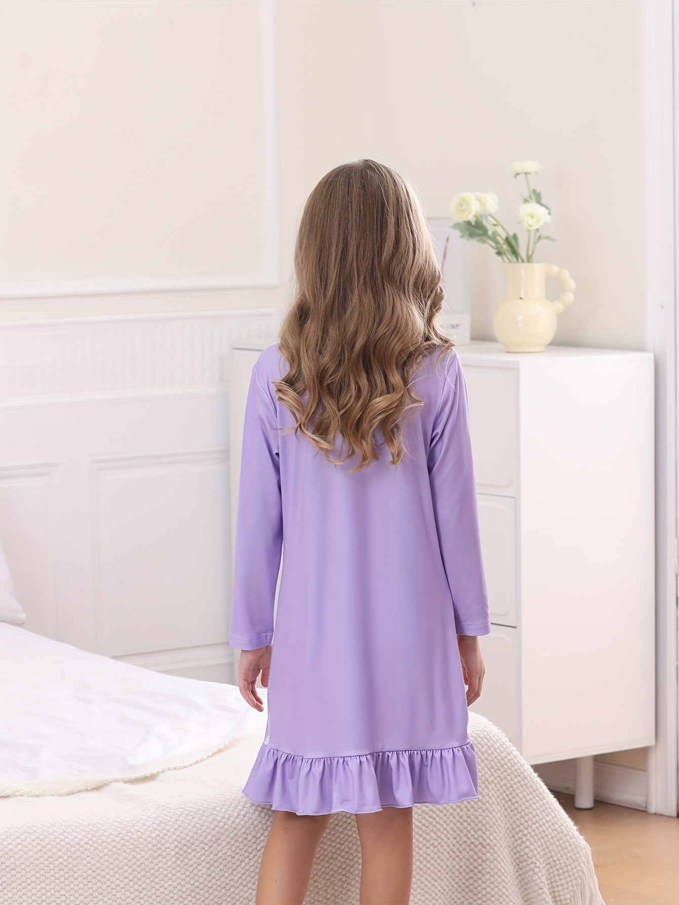 Girls Toddler Sleeping Gowns Dresses Kids Toddler Nightwear - Temu