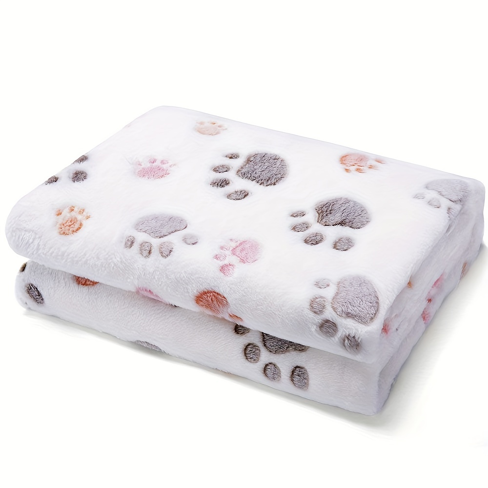 

1pc Pet Blanket Dog Cat Mat Paw Print Dog Blanket Pet Puppy Bed Sofa Cushion Cover