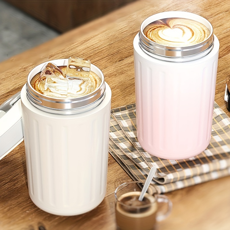 420ml Double Wall Coffee Cup With Straw Reusable Travel Outdoor