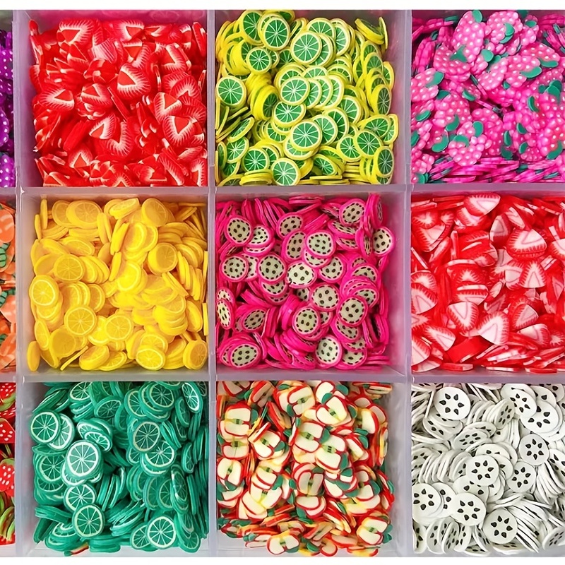24 Fruit Slice Nail Art Kit Polymer Clay Slices DIY Crafts Nail Art